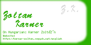 zoltan karner business card